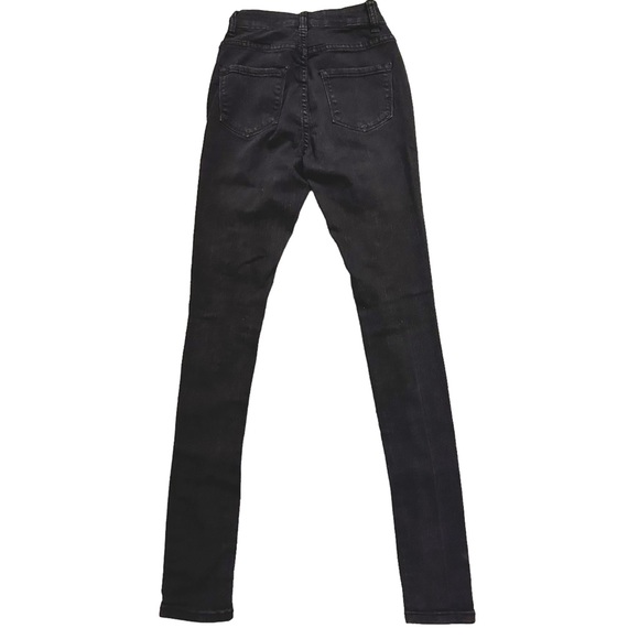 BOB Jeans - Black High Waist Distressed Skinny Stretch Jeans - Size 0 - Picture 2 of 9